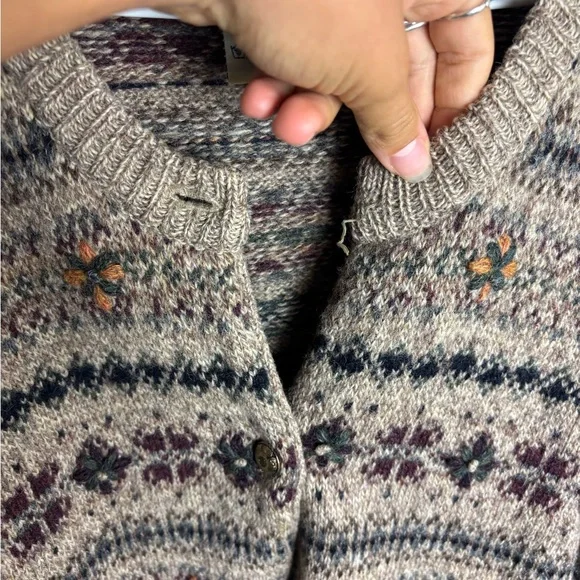 patterned wool sweater - Picture 4 of 5